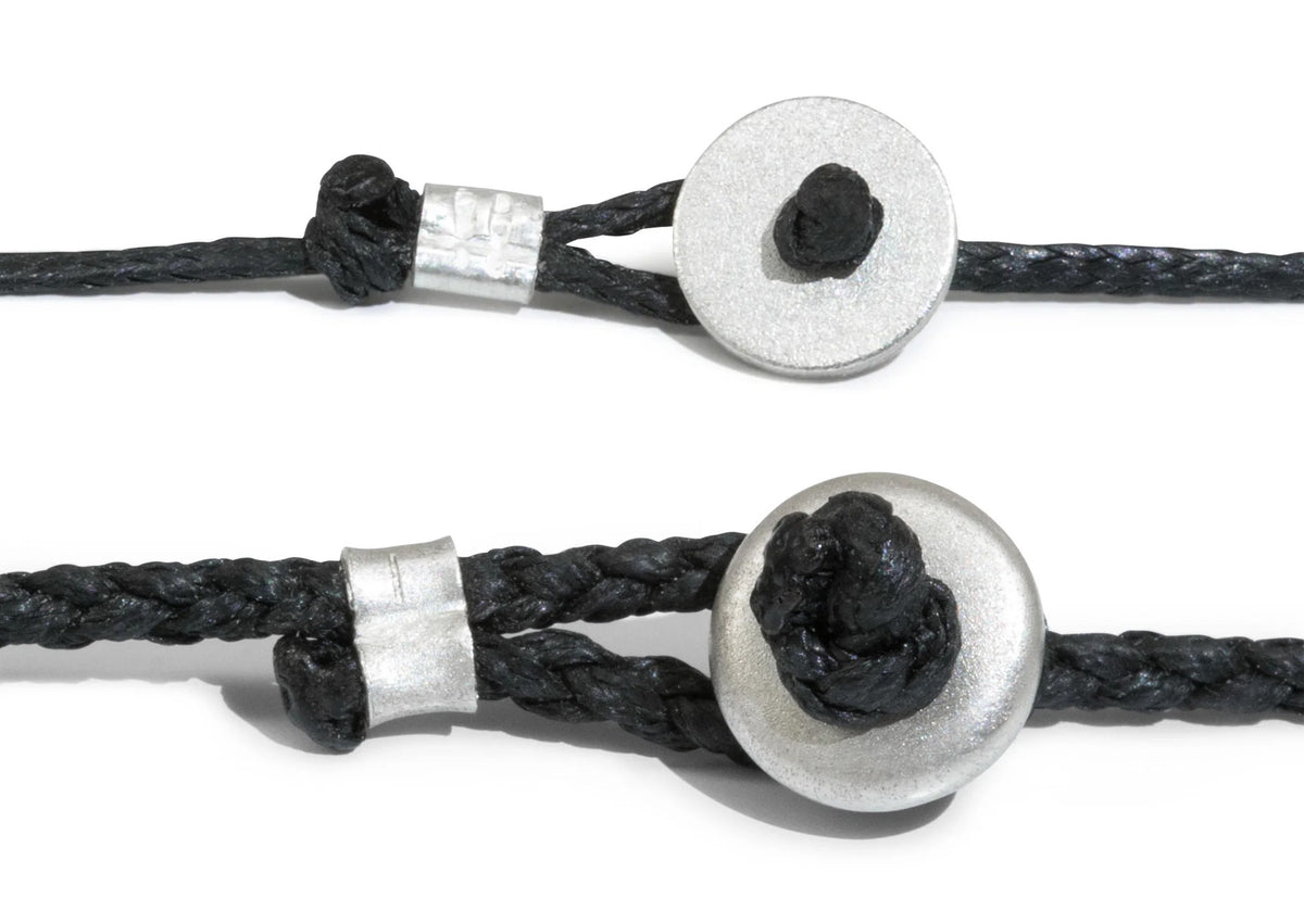 Wax Cord with Toggle, Sterling Silver