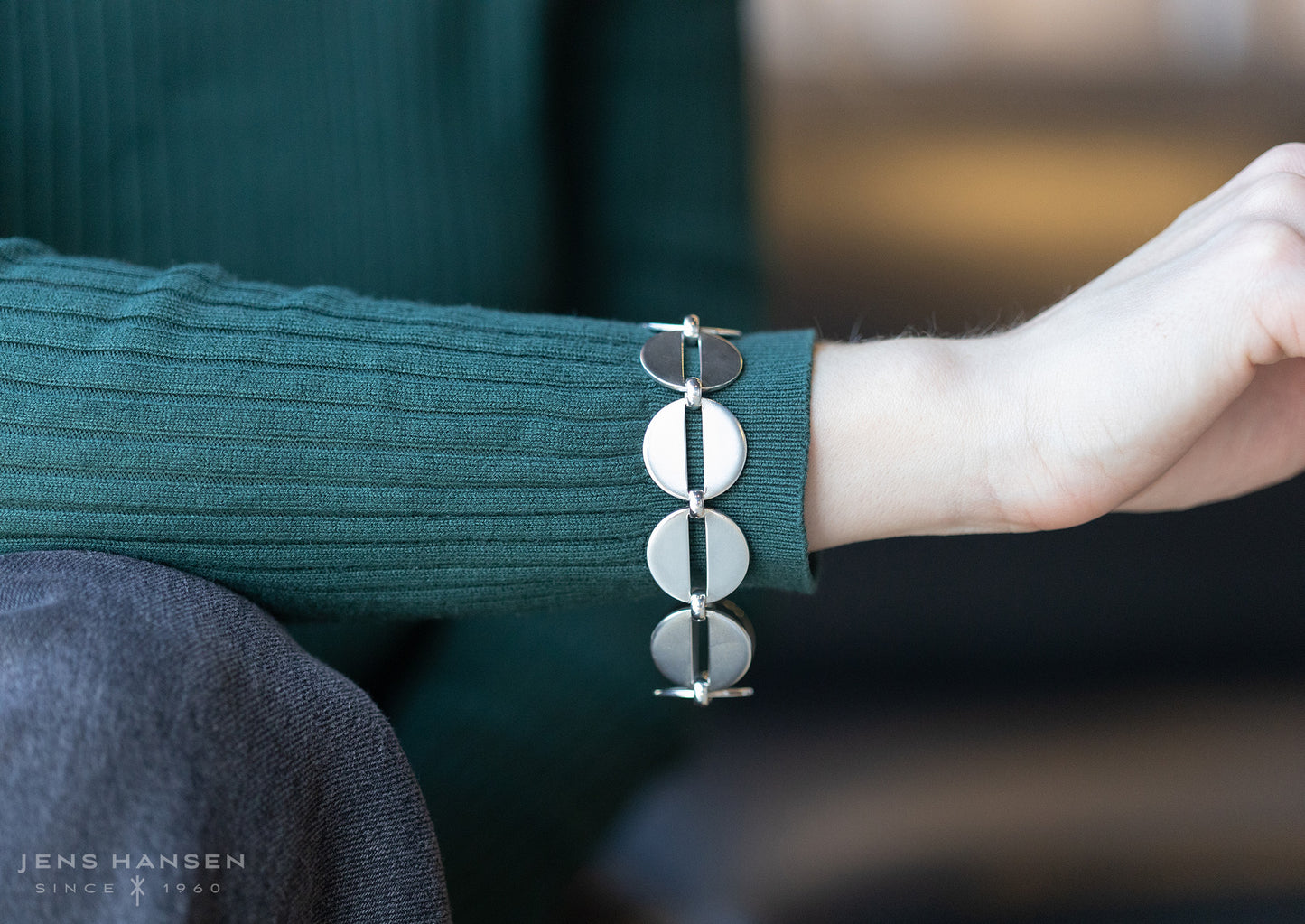 Sterling Silver Disk Bracelet