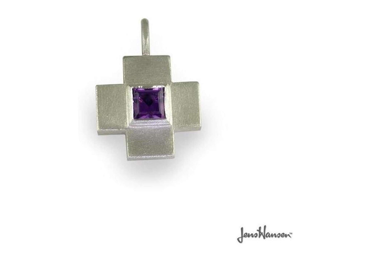 Swiss Cross set with a purple Amethyst - Jens Hansen