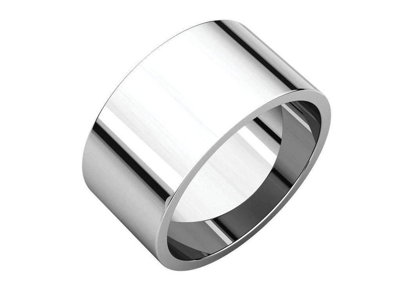 3-12mm Classic Flat Wedding Band. White Gold, Palladium & Platinum - Jens Hansen - 3
