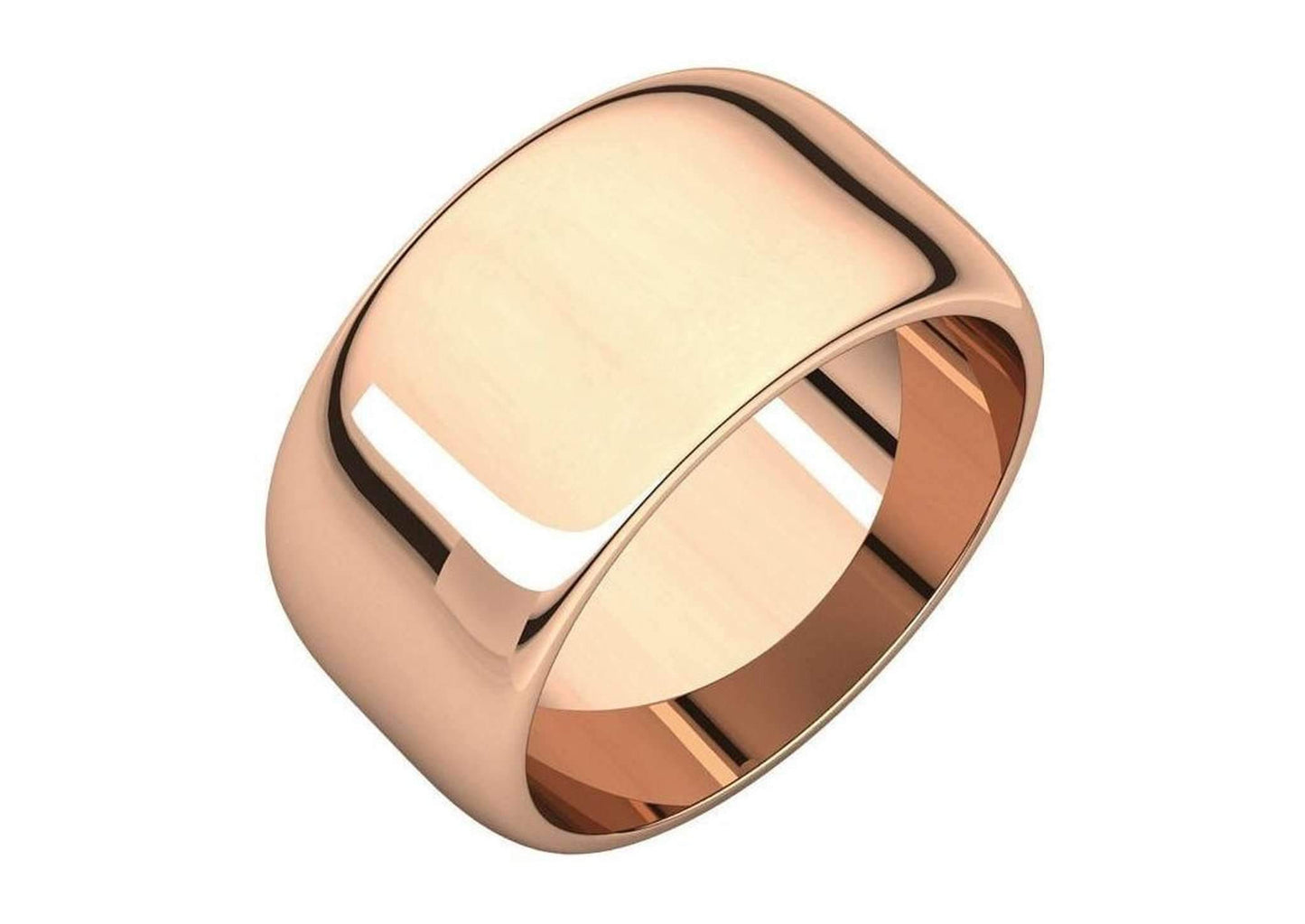 3-12mm Classic Half Round Wedding Band. Red Gold. - Jens Hansen - 1