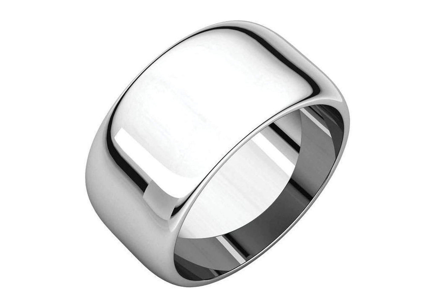 3-12mm Classic Half Round Wedding Band. White Gold, Palladium & Platinum - Jens Hansen - 3