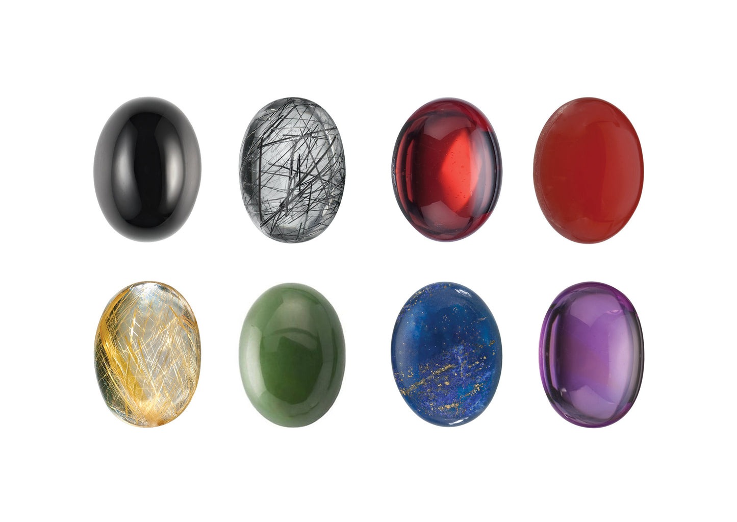 JW55 Keyhole Cabochon Gemstone Ring, Sterling Silver