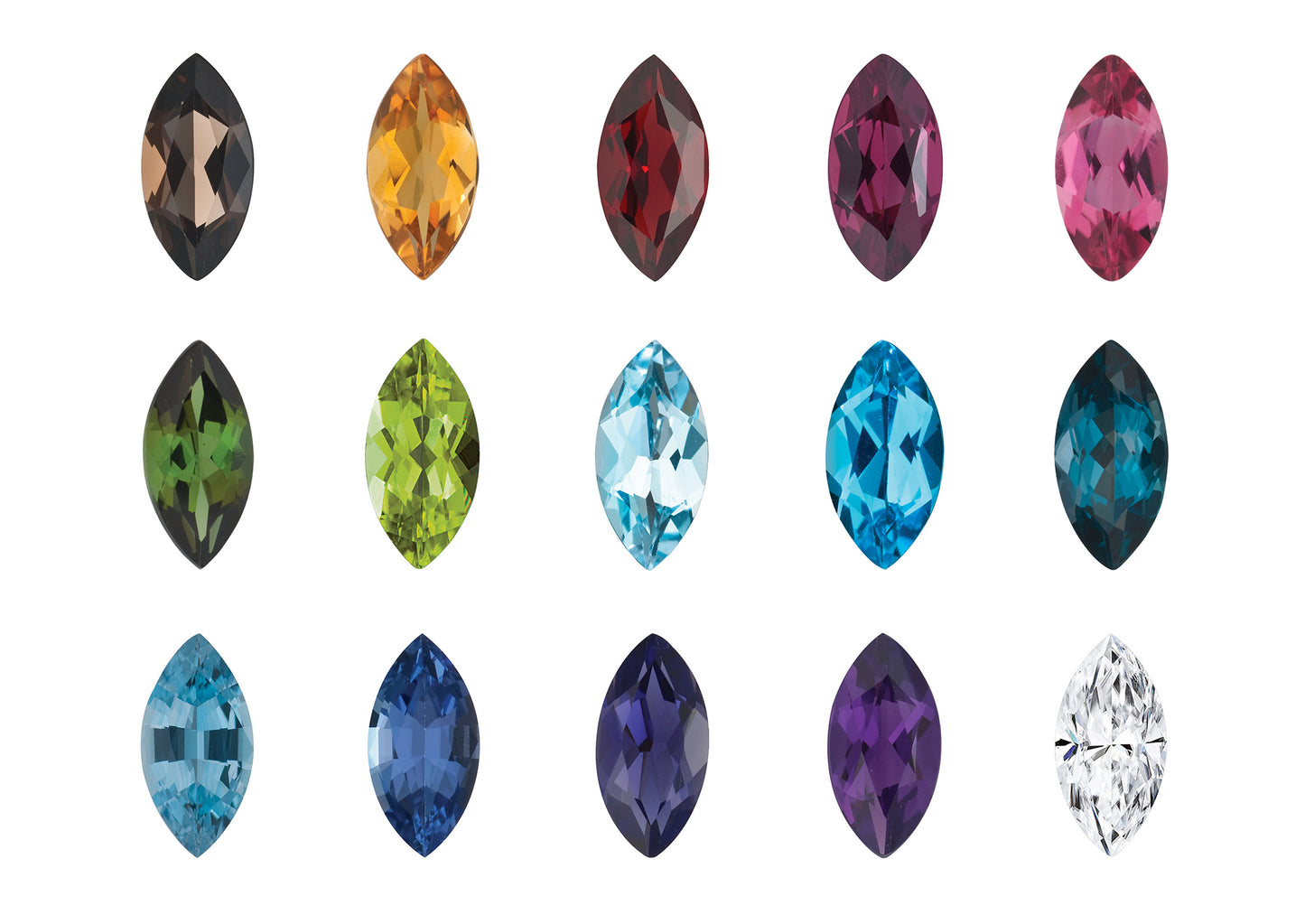 Marquise Gemstone Elvish Woodland Pendant, Yellow Gold