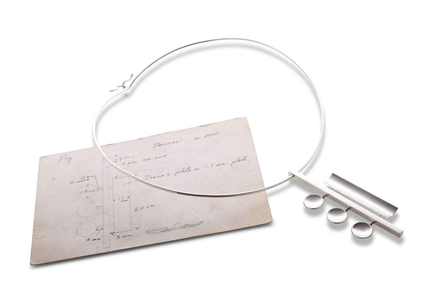 Asymmetrical Sterling Silver Pendant - Jens Hansen - 4