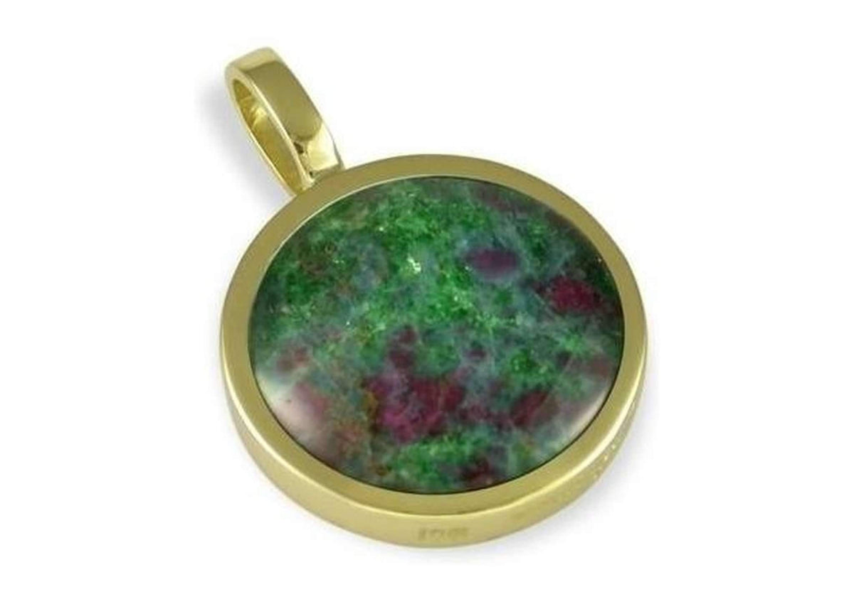 14ct yellow gold pendant with New Zealand RubyRock - Jens Hansen