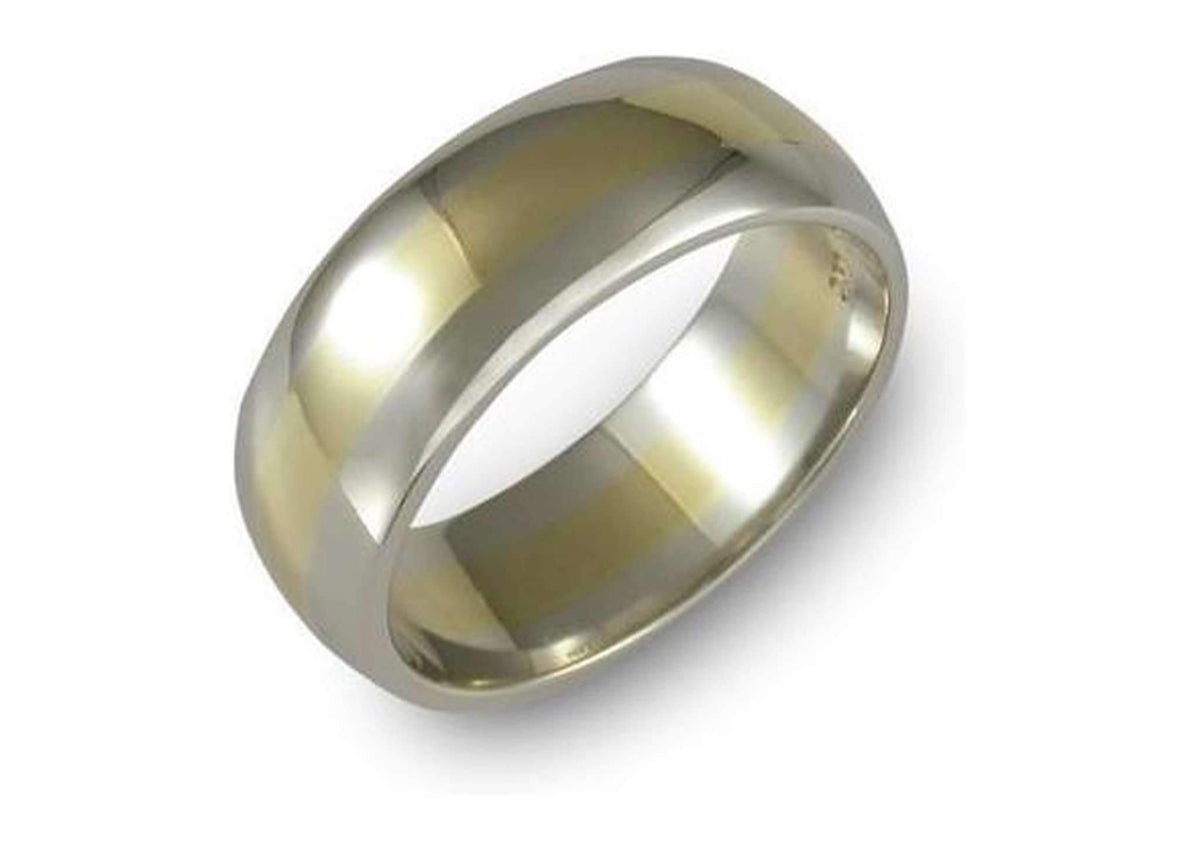 18ct yellow and white gold wedding band - Jens Hansen