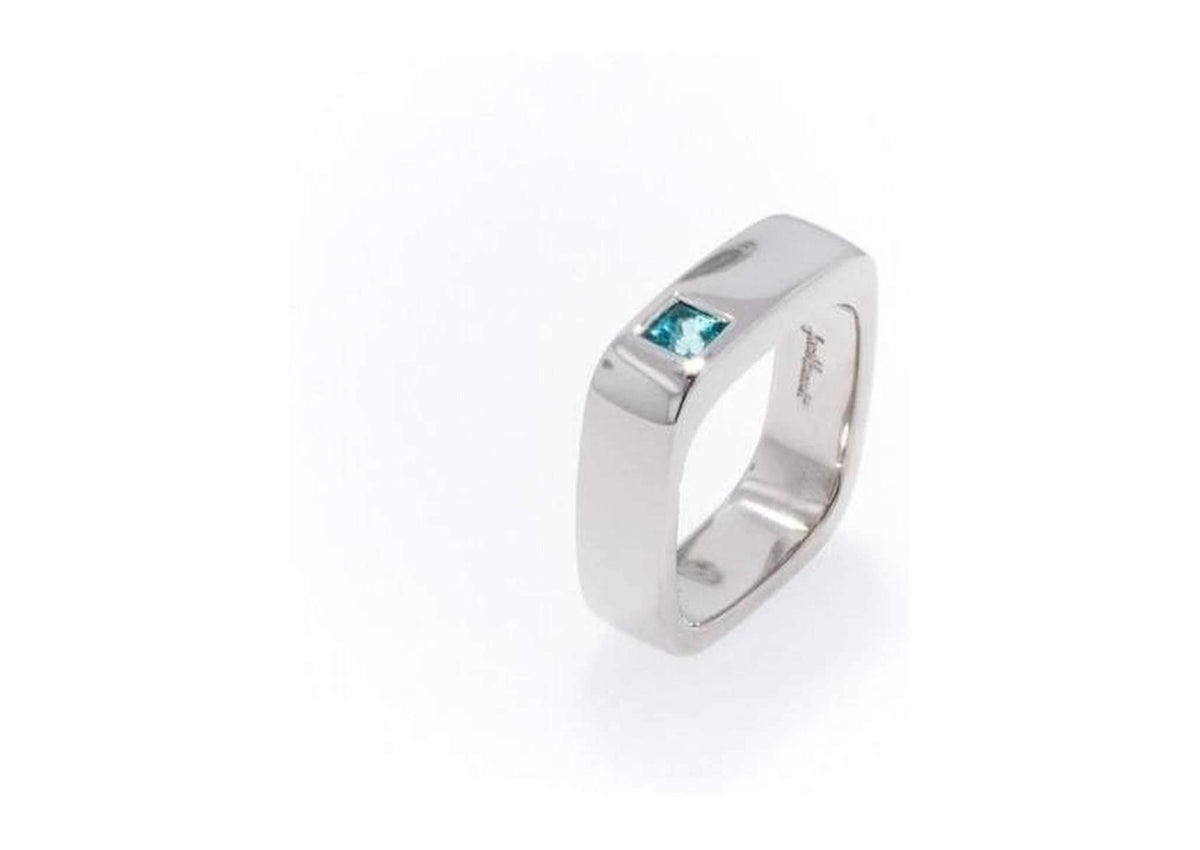 Palladium & Blue Topaz Ring - Jens Hansen