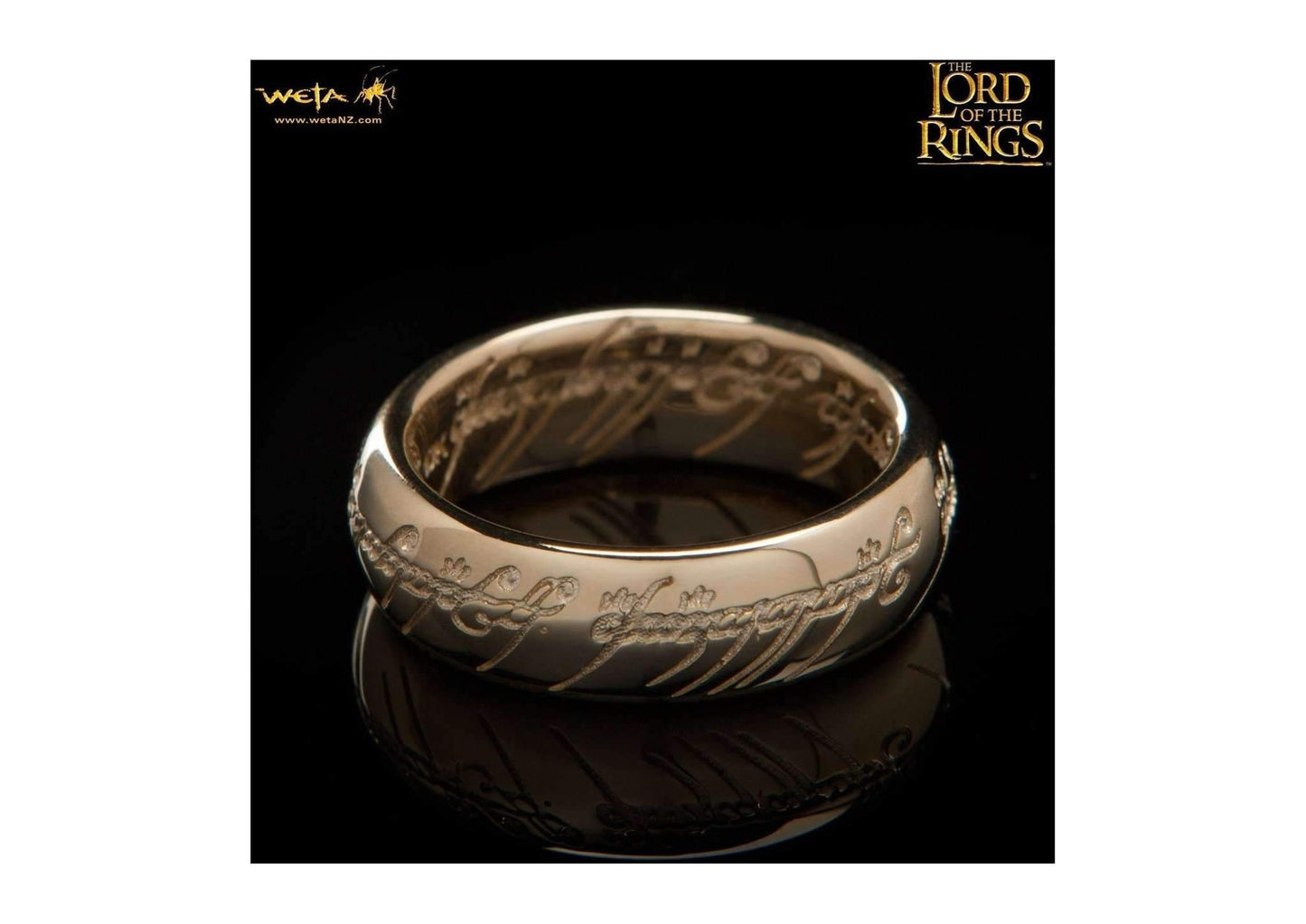 Gollum Ring : The One Ring - 10K Solid Gold (with Elvish Runes) - Jens Hansen - 4