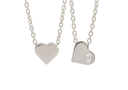 Heart Love Stories Diamond Pendant, White Gold