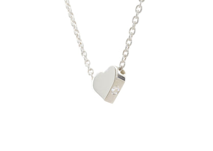 Heart Love Stories Diamond Pendant, Sterling Silver