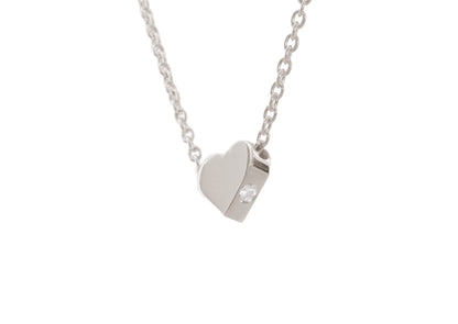 Heart Love Stories Diamond Pendant, White Gold