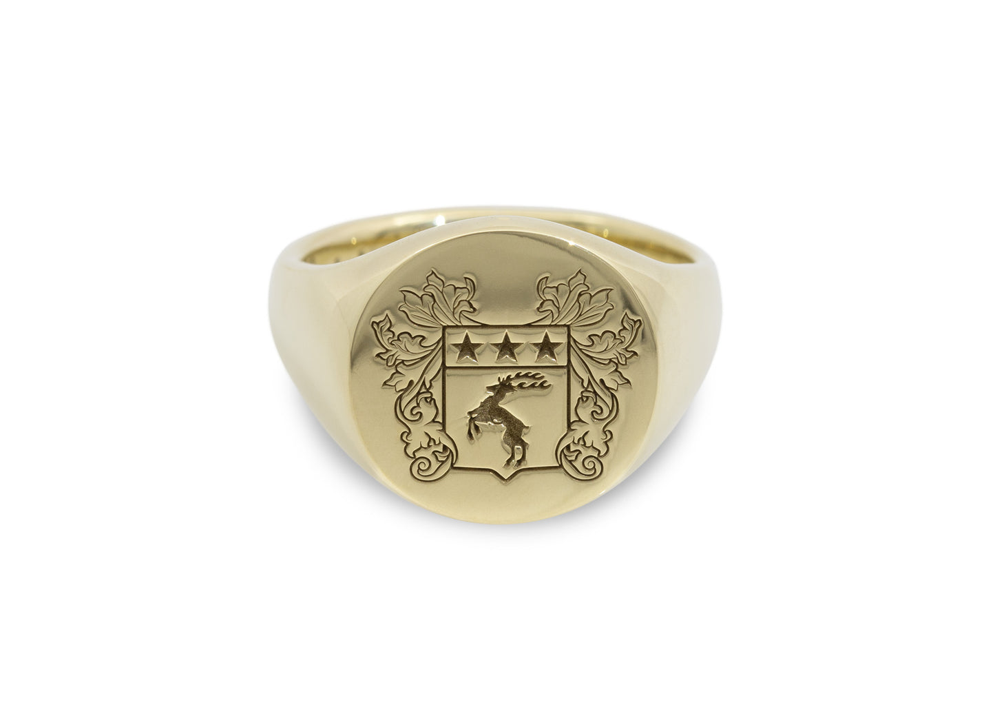 Round Sigil Signet Ring, Yellow Gold