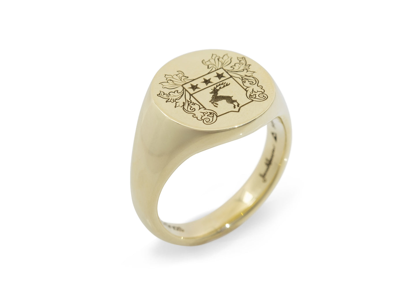 Round Sigil Signet Ring, Yellow Gold