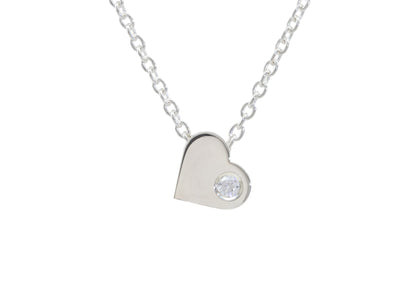 Heart Love Stories Diamond Pendant, Sterling Silver