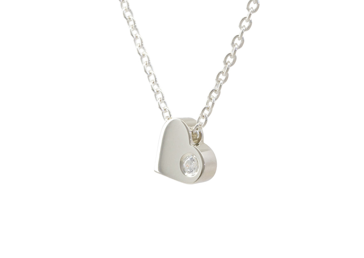 Heart Love Stories Diamond Pendant, Sterling Silver