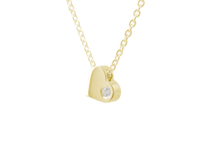 Heart Love Stories Diamond Pendant, Yellow Gold