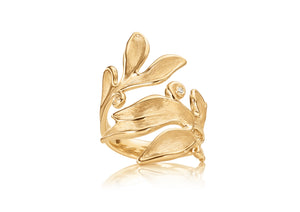 Forest Ring with Diamond, Yellow Gold