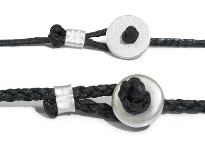Wax Cord with Toggle, Sterling Silver