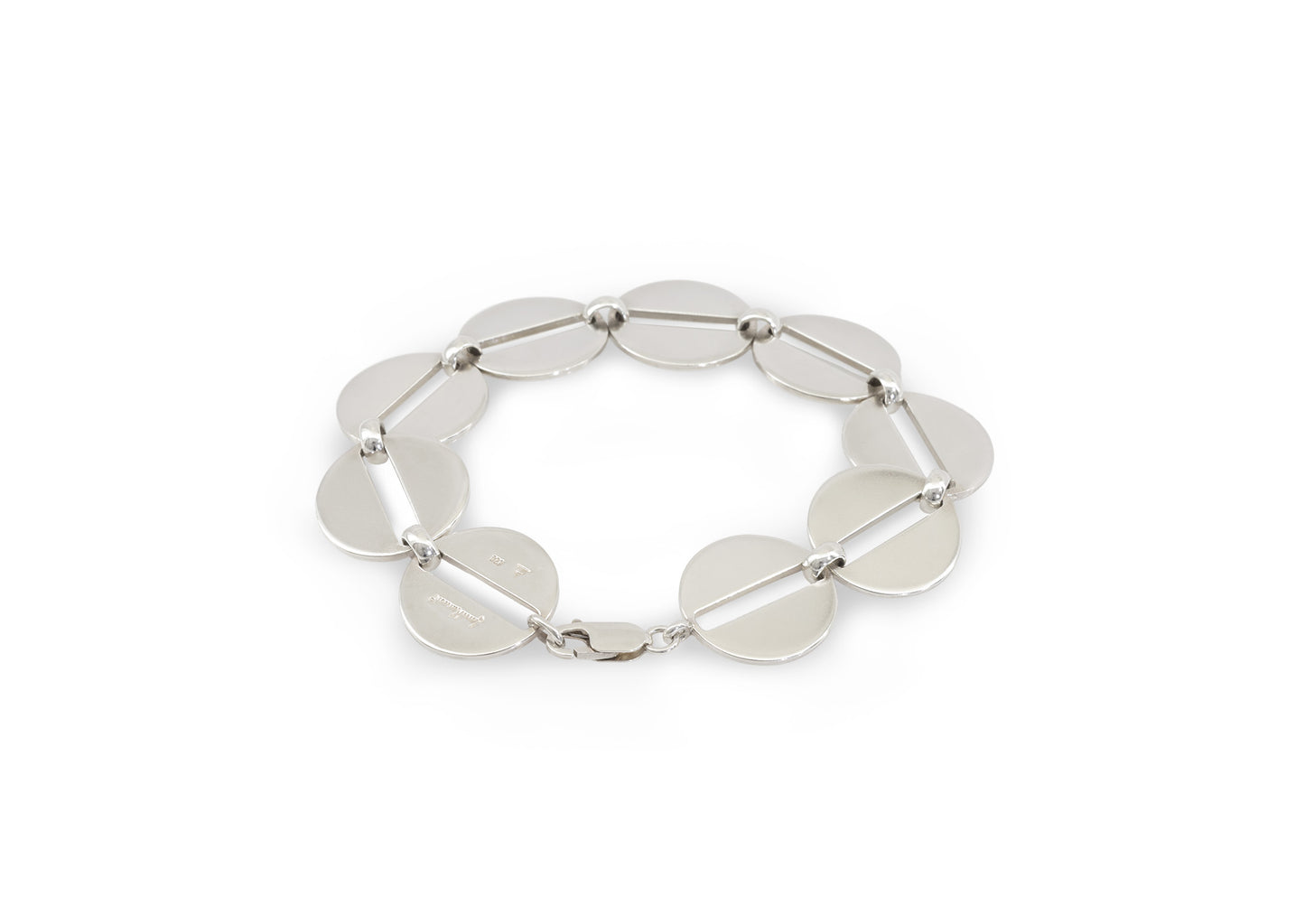 Sterling Silver Disk Bracelet