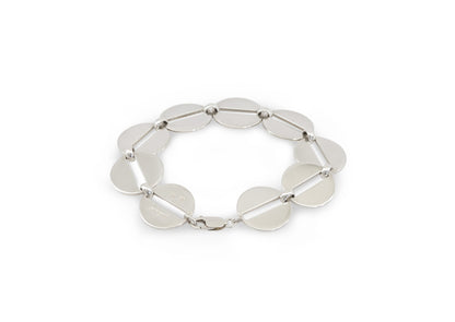 Sterling Silver Disk Bracelet