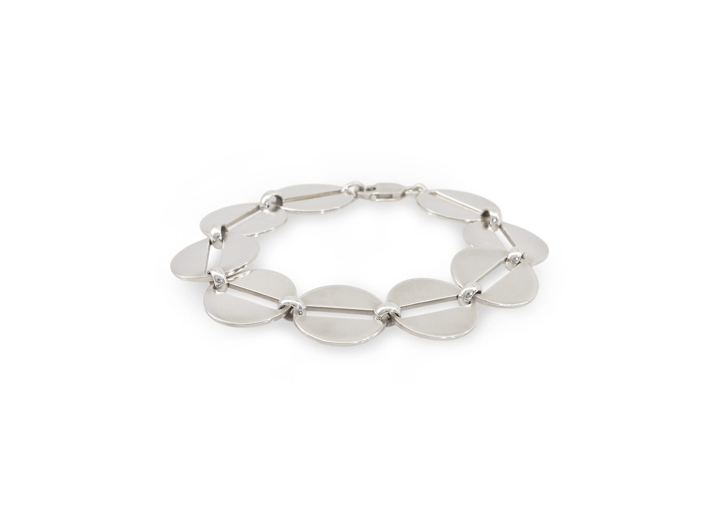 Sterling Silver Disk Bracelet