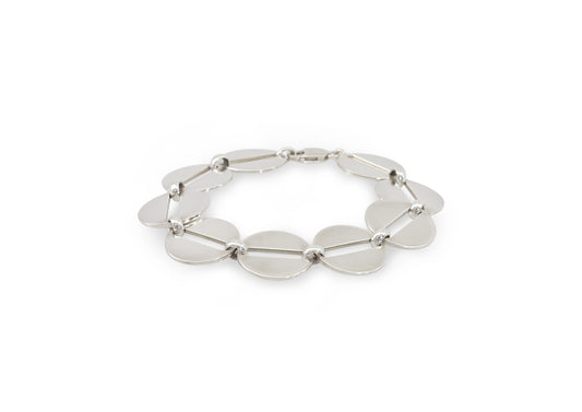 Sterling Silver Disk Bracelet