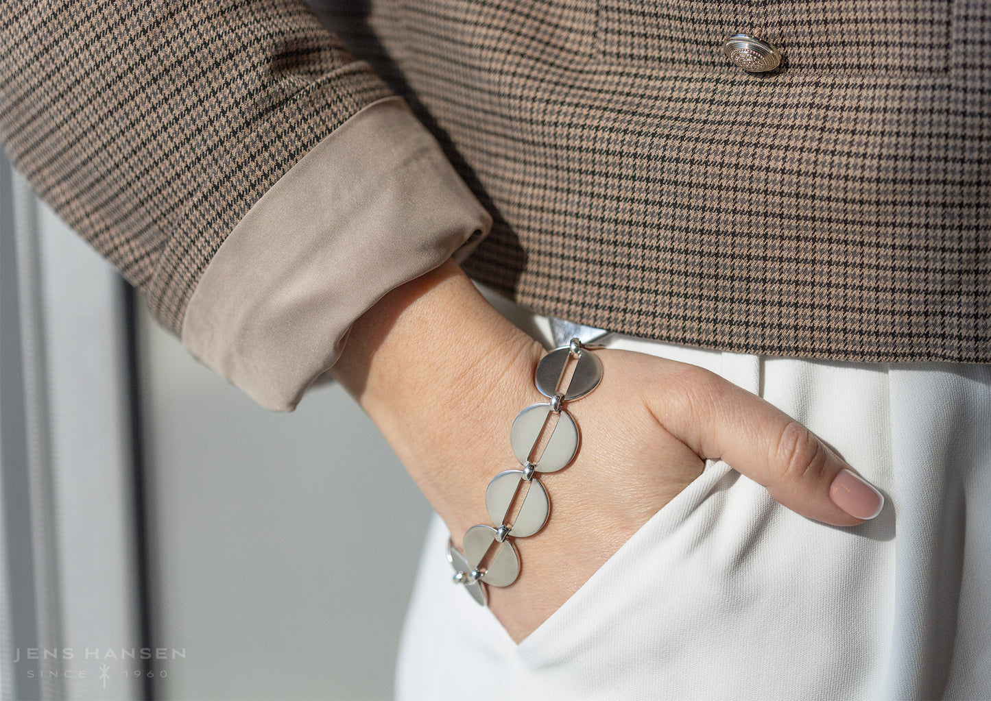 Sterling Silver Disk Bracelet