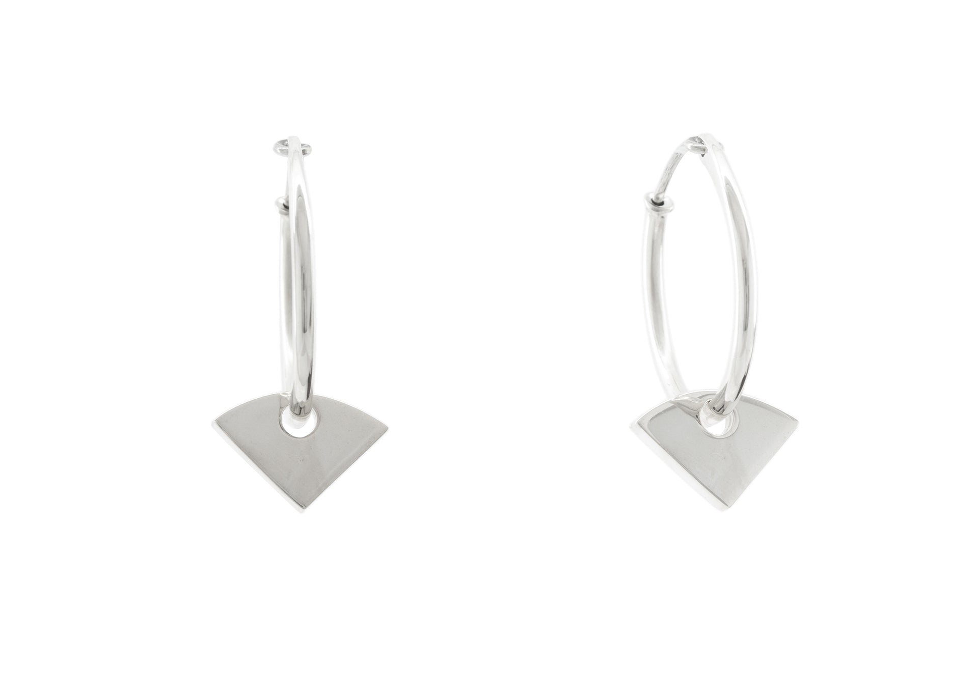 E14 Arc Hoop Earring, Sterling Silver