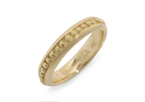 Antique Beaded Style Ring, Yellow Gold