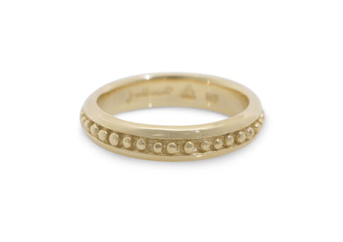 Antique Beaded Style Ring, Yellow Gold