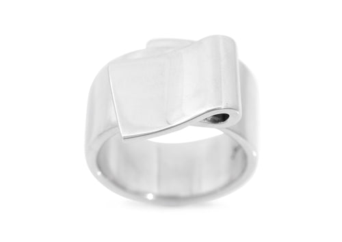 JW702 Folded Ring, Silver
