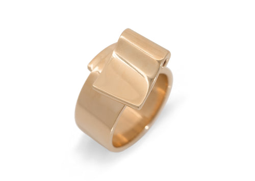 JW702 Folded Ring, Red Gold