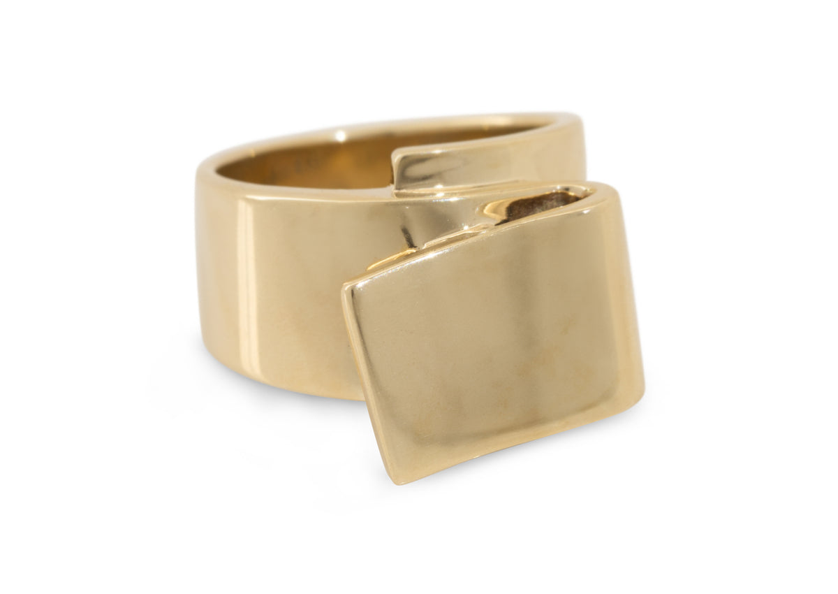 JW702 Folded Ring, Yellow Gold