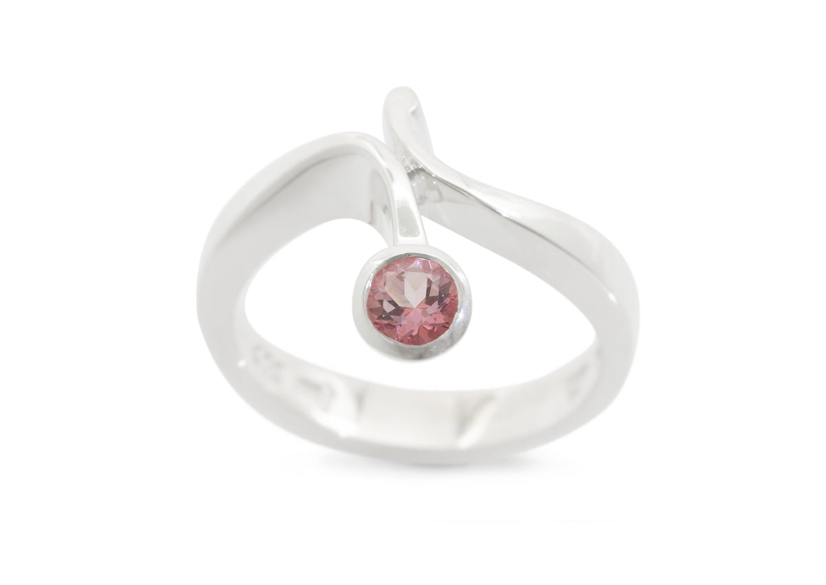 Geometric Gemstone Ring, Sterling Silver