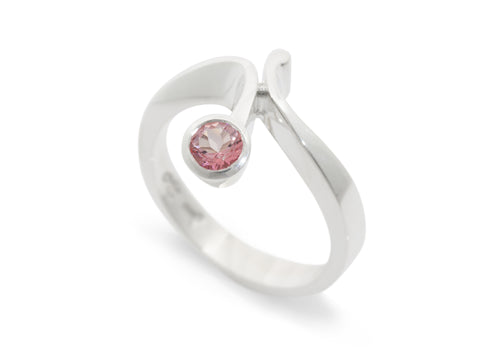 Geometric Gemstone Ring, Sterling Silver
