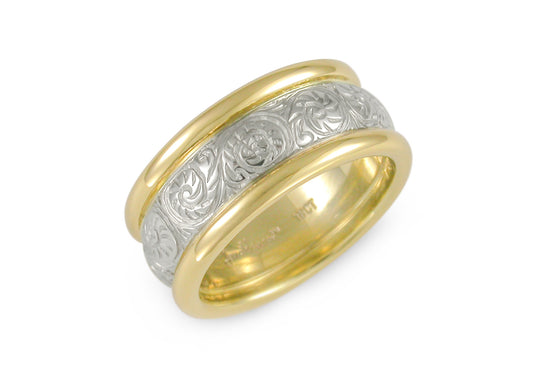 18ct Yellow Gold & Platinum with Customised Engraving