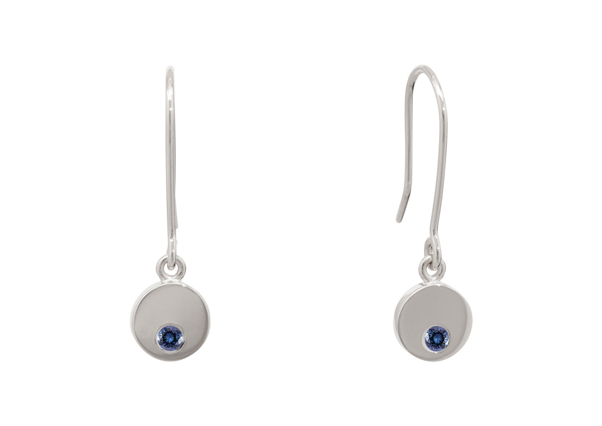 Round Love Stories Precious Gemstone Earrings, White Gold & Platinum