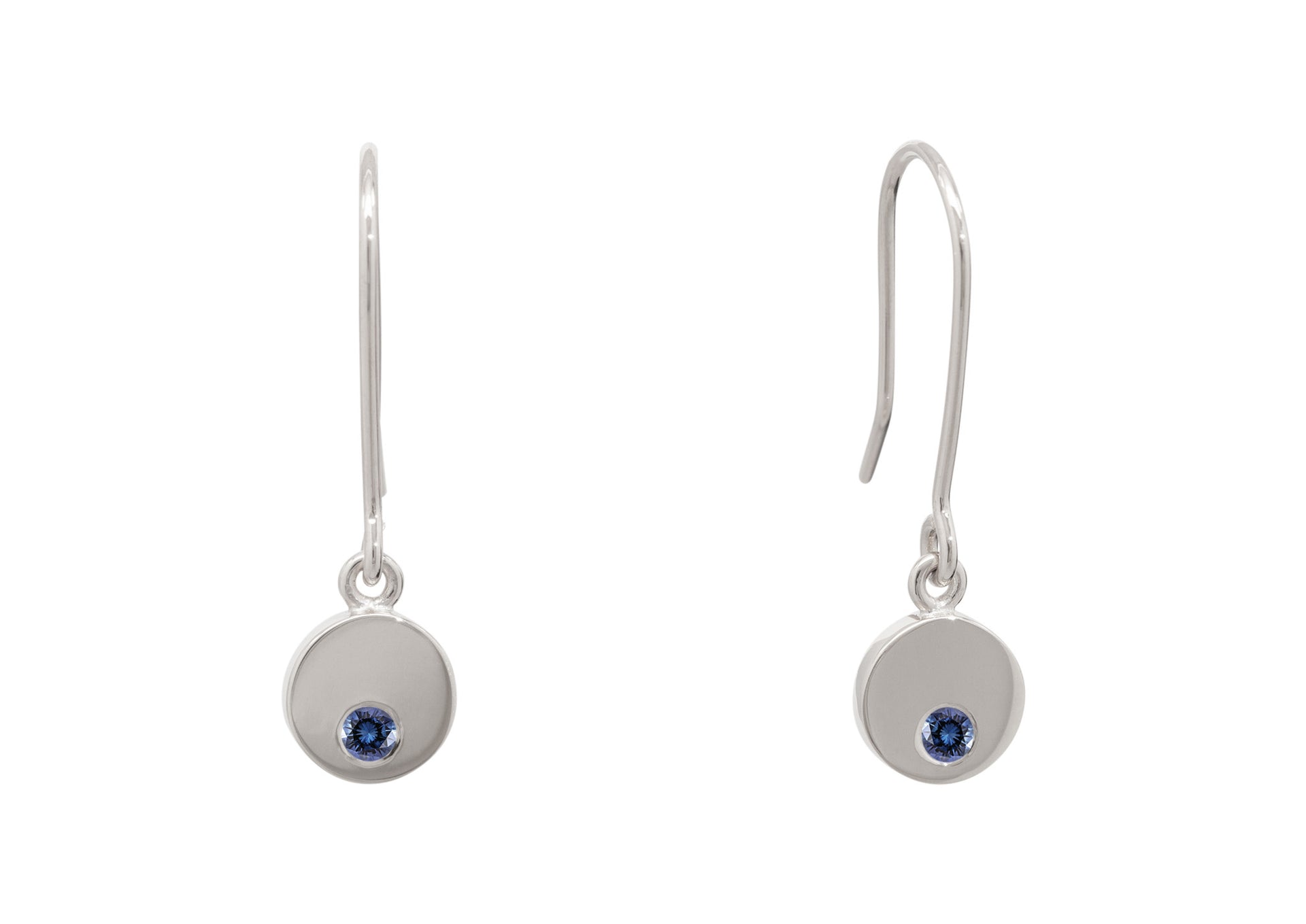 Round Love Stories Precious Gemstone Earrings, Sterling Silver