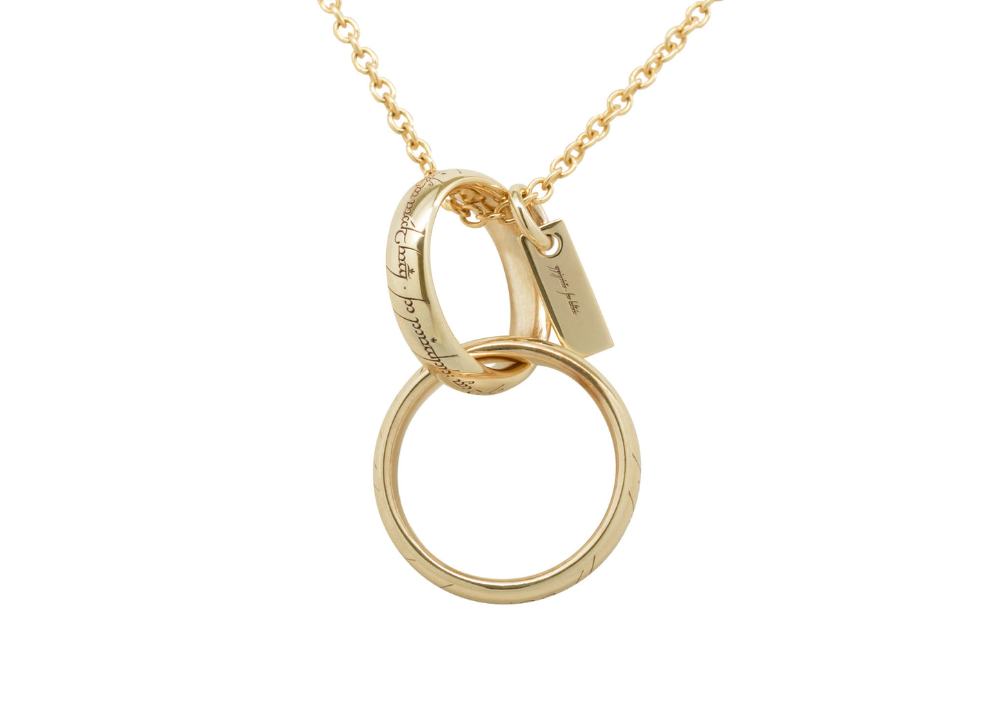 Golden One Ring Necklace, Yellow Gold