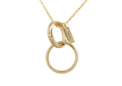 Golden One Ring Necklace, Yellow Gold