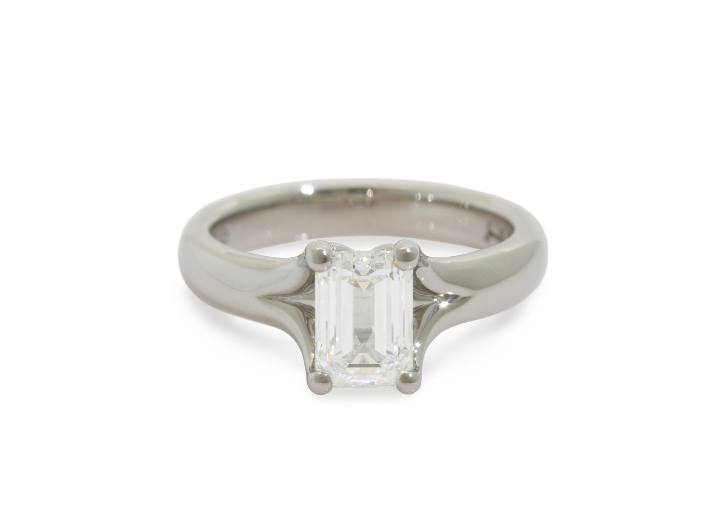 Emerald-cut Diamond Ring, Platinum