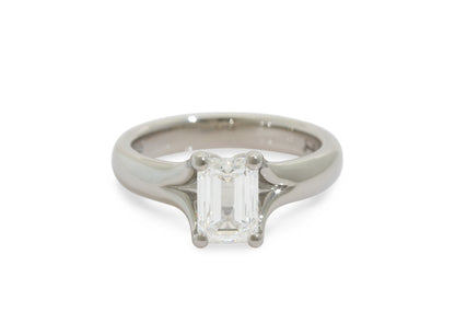Emerald-cut Diamond Ring, Platinum