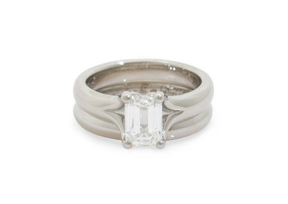 Emerald-cut Diamond Ring, Platinum