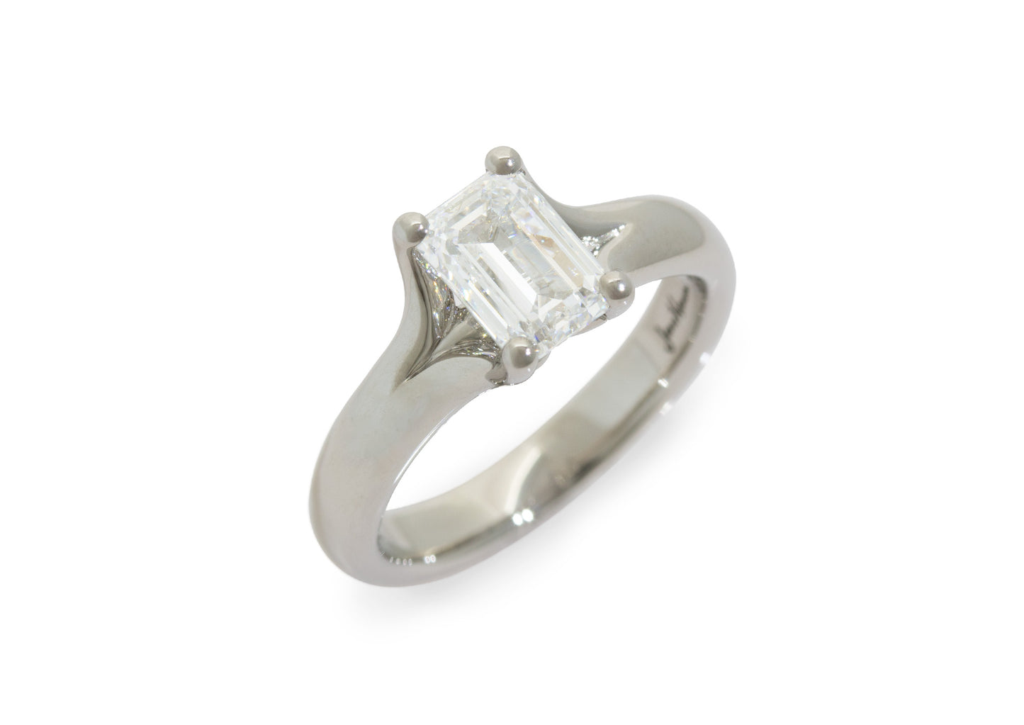 Emerald-cut Diamond Ring, Platinum