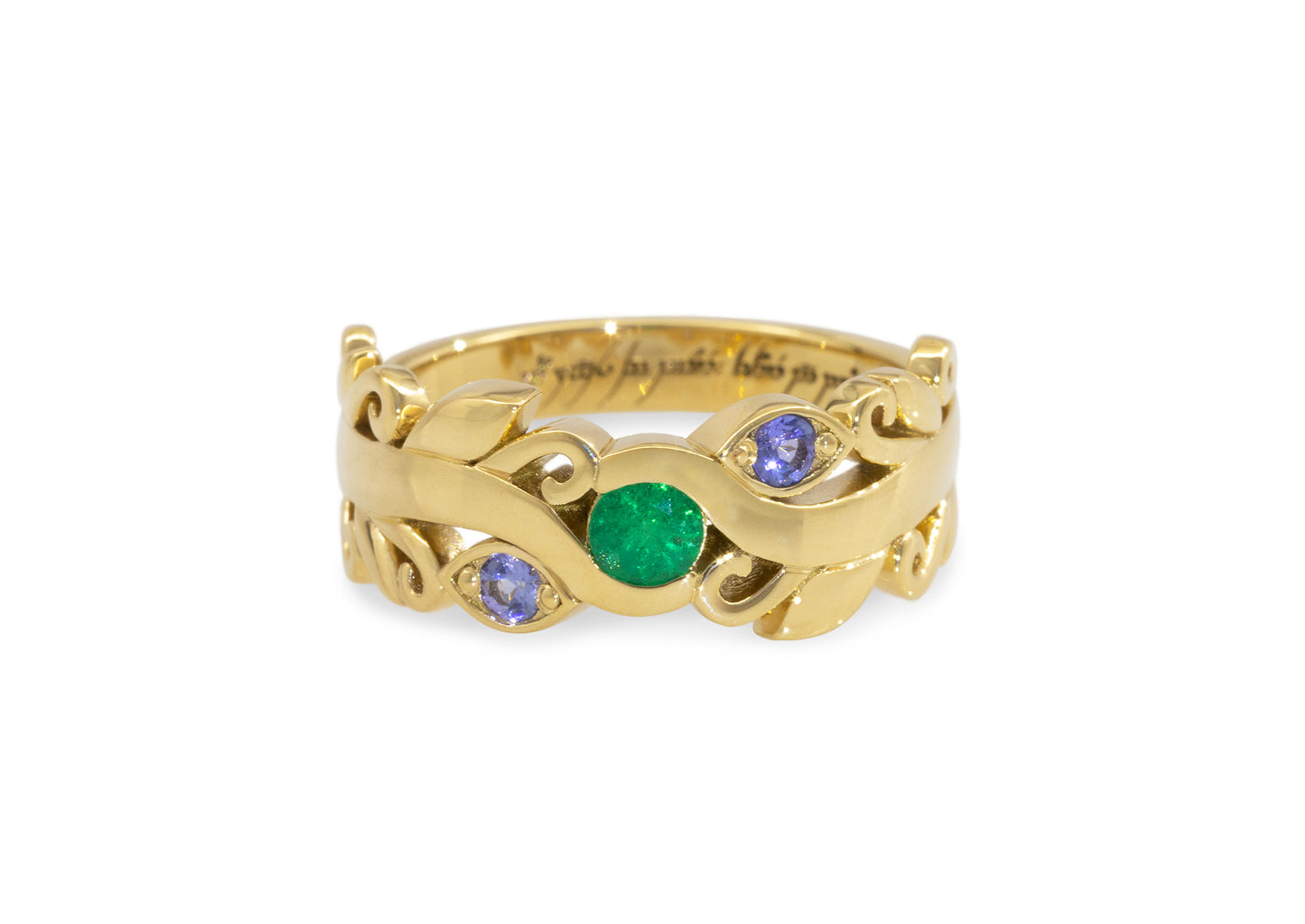 Customised Three-Stone Elvish Vine Rings