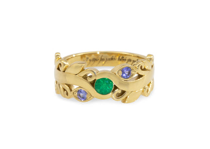 Customised Three-Stone Elvish Vine Rings