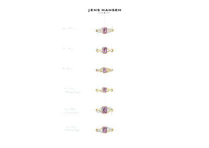 Amethyst Vine Ring, Yellow & White Gold