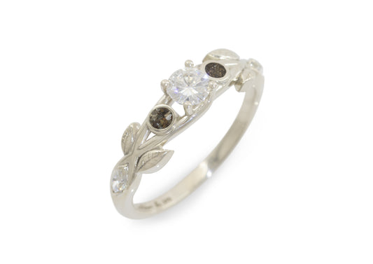 Earth-Bound Ties Engagement Ring, White Gold
