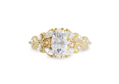 Diamond Fantasy Ring, Yellow Gold